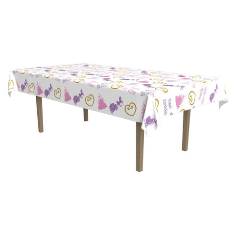 Plastic Tablecover - PRINCESS- each - 137cm x 274cm Beistle #50959