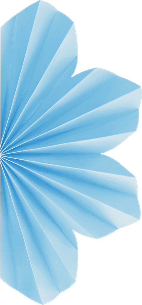 20cm Paper DAISY Pastel Blue 2 pack #FS5220PBP