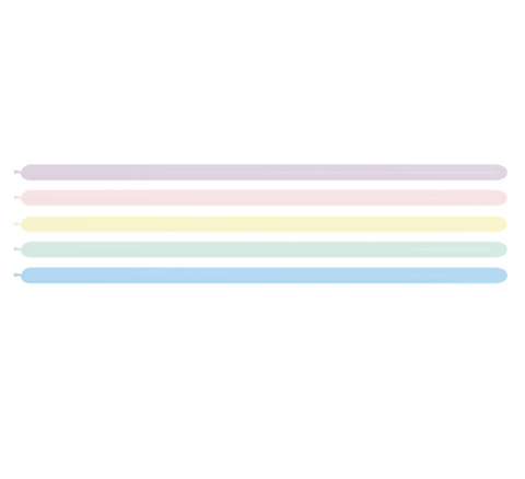 260T Matte Pastel ASSORTED Sempertex Plain Modelling Latex #20012372 - Pack of 100