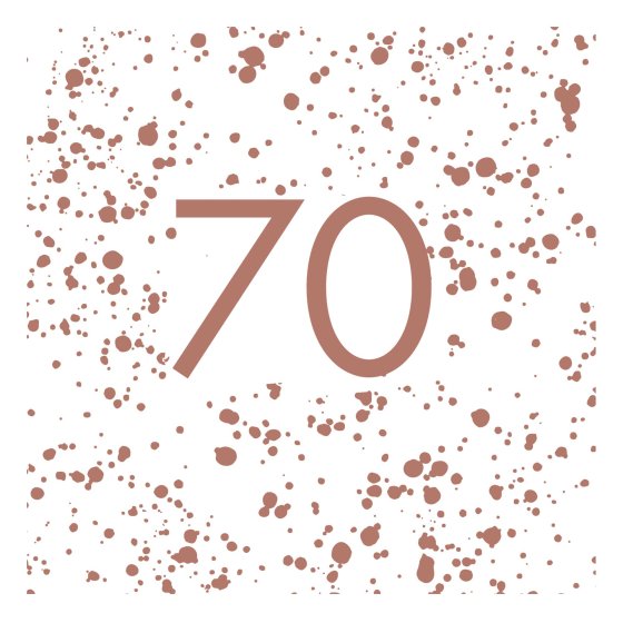 ROSE GOLD 70th Birthday LUNCH Napkins 16.5cm x 16.5cm #8844547 16 pack