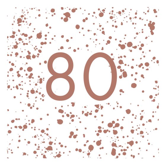 ROSE GOLD 80th Birthday LUNCH Napkins 16.5cm x 16.5cm #8844554 16 pack