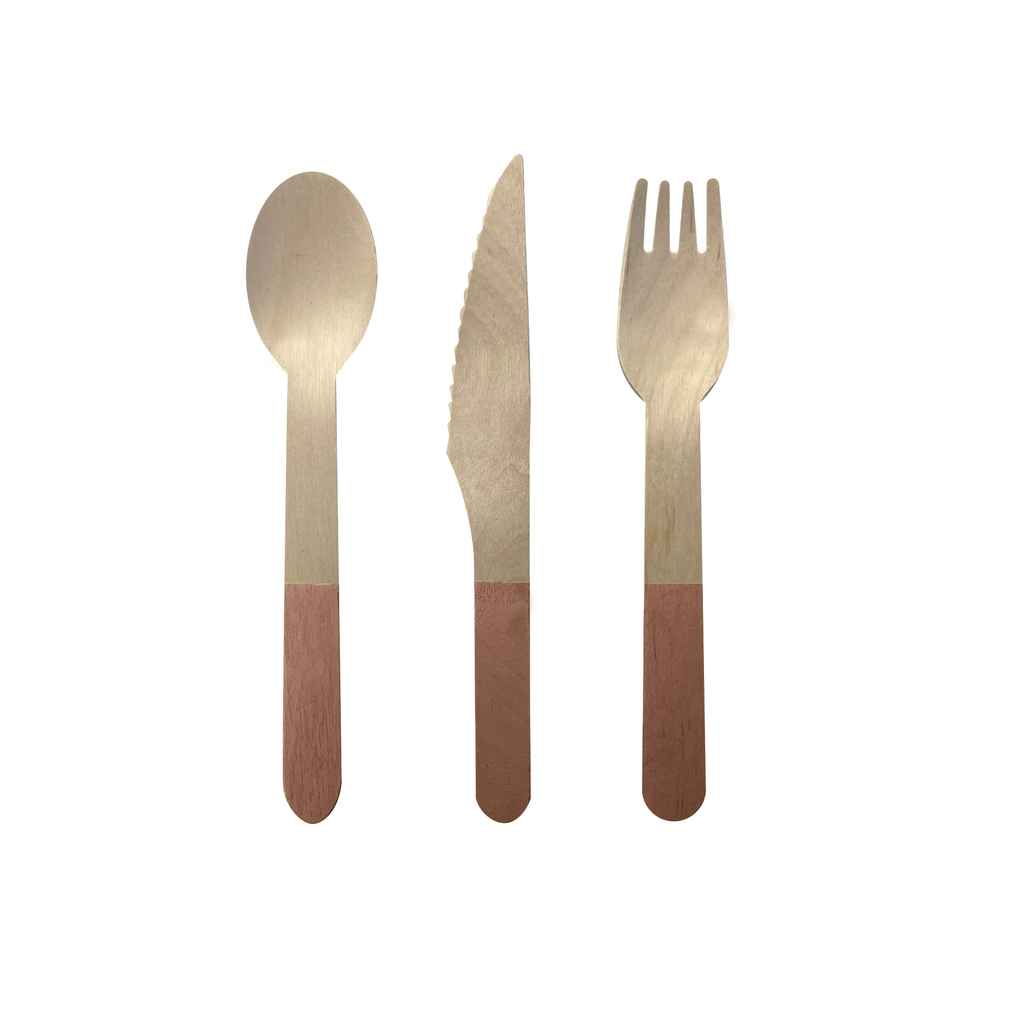 Wooden CUTLERY Set ACORN 30pk #6017ACP