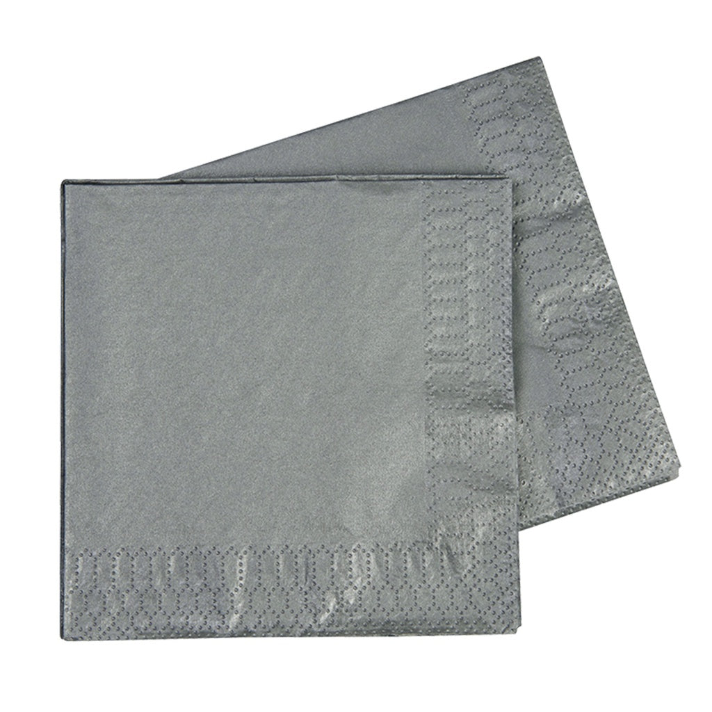 LUNCH Napkin METALLIC SILVER 40Pk #FS6072MSP