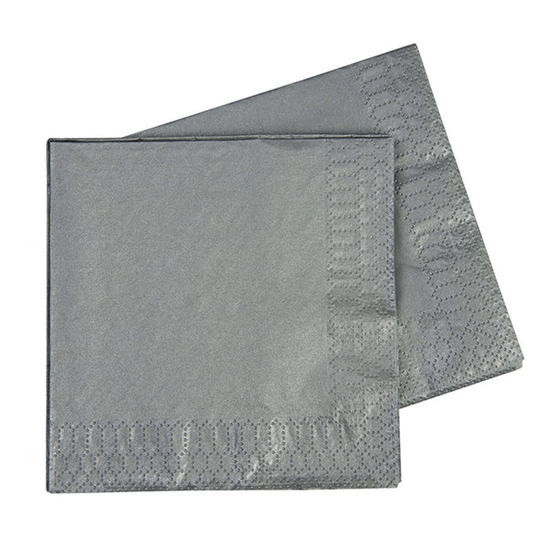 LUNCH Napkin METALLIC SILVER 40Pk #FS6072MSP