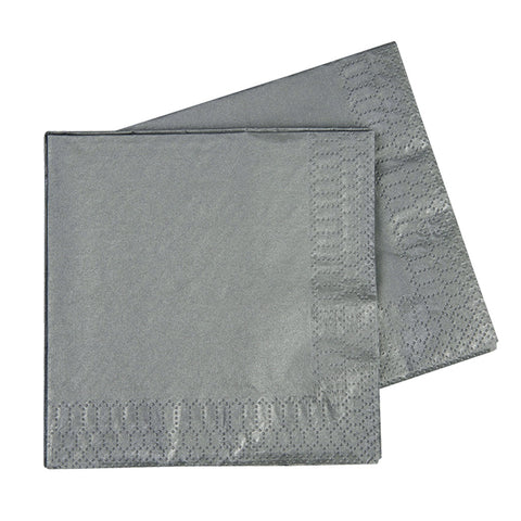 LUNCH Napkin METALLIC SILVER 40Pk #FS6072MSP