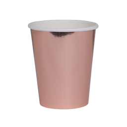 Paper Cup 260ml METALLIC ROSE GOLD 20Pk #FS6135MRGP