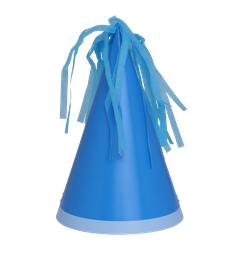 Party HAT With Paper Tassel SKY BLUE 10pk #FS6150SBP