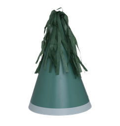 Party HAT With Paper Tassel SAGE GREEN 10pk #FS6150SGP