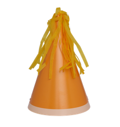 Party HAT With Paper Tassel TANGERINE 10pk #FS6150TGP