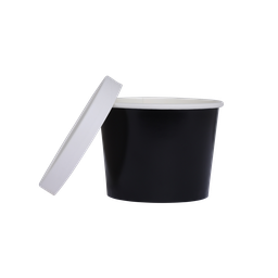 Paper LUXE TUB with Lid pack of 5 BLACK 5Pk #FS6236BKP
