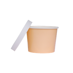 Paper LUXE TUB with Lid pack of 5 PEACH 5Pk #FS6236PHP