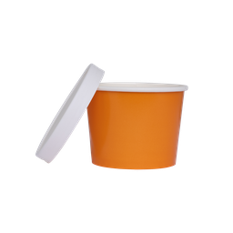 Paper LUXE TUB with Lid pack of 5 TANGERINE 5Pk #FS6236TGP