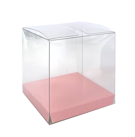 Favour Box Clear & Pastel Pink 10Pk #FS6250CPP
