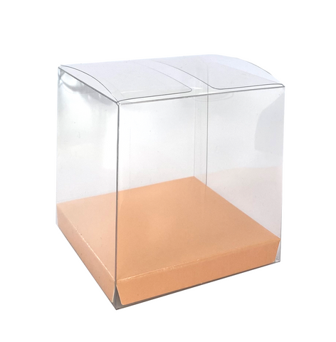Favour Box Clear & Pastel Peach 10Pk #FS6250PHP