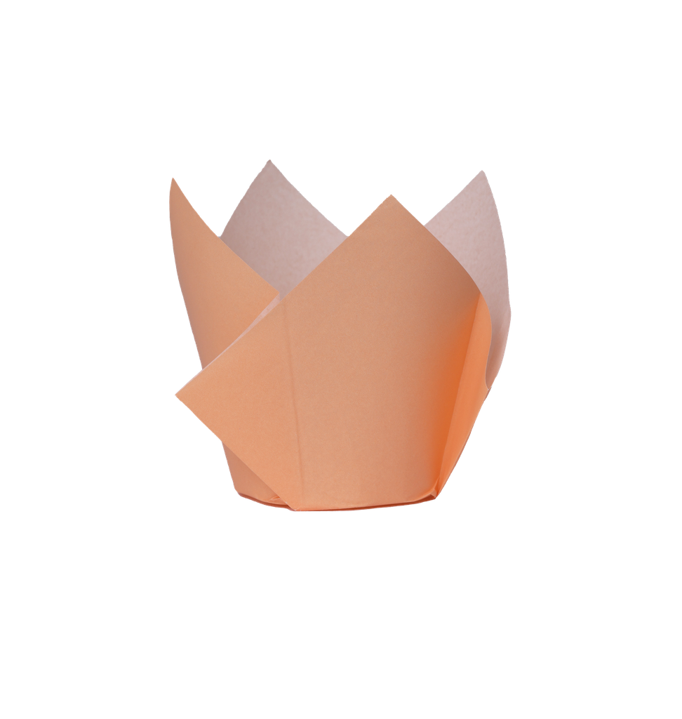 FS Tulip Cupcake Case PEACH 20pk #6255PHP