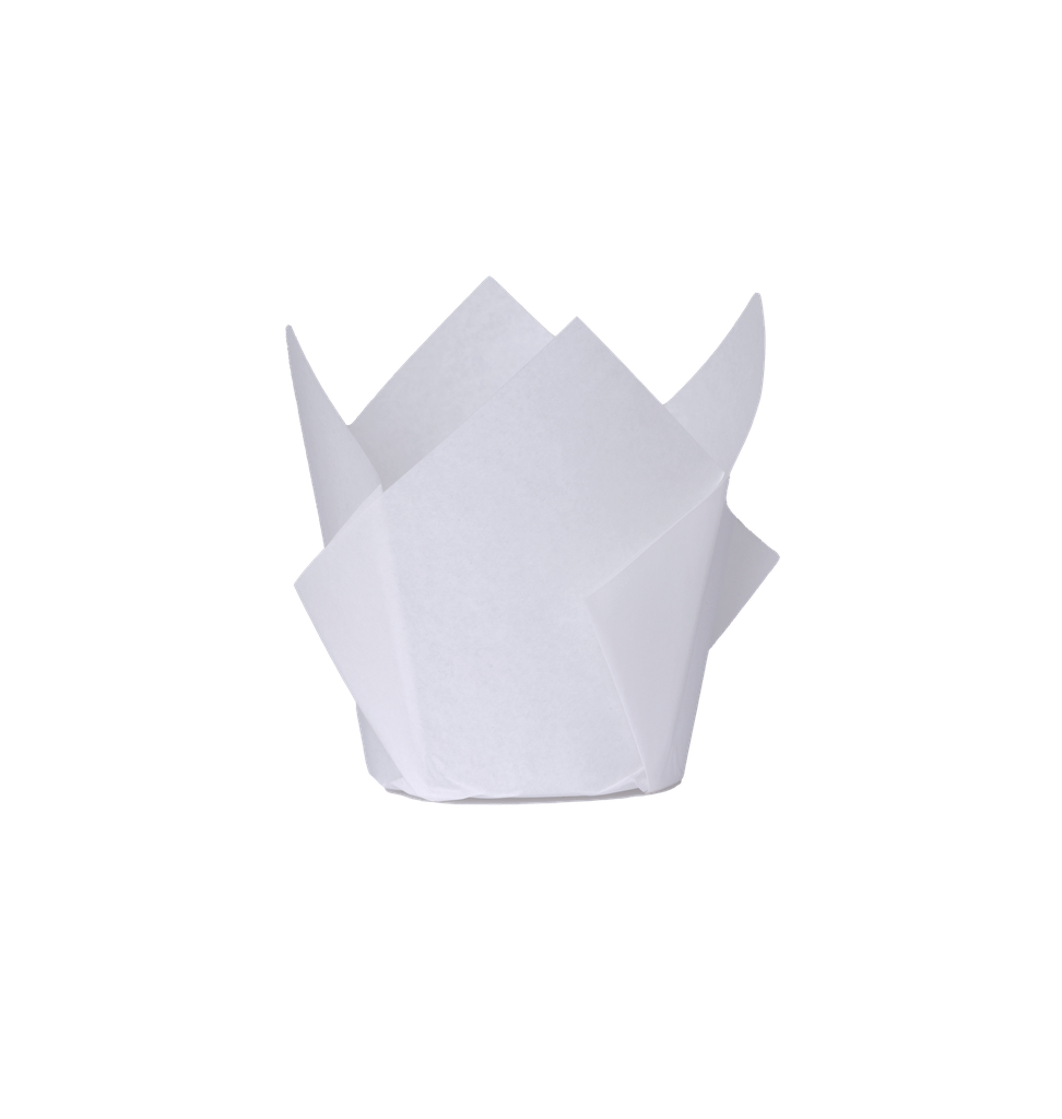 FS Tulip Cupcake Case WHITE 20pk #6255WHP