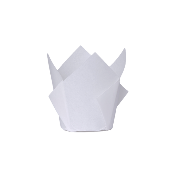 FS Tulip Cupcake Case WHITE 20pk #6255WHP