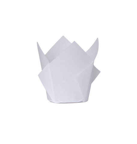 FS Tulip Cupcake Case WHITE 20pk #6255WHP
