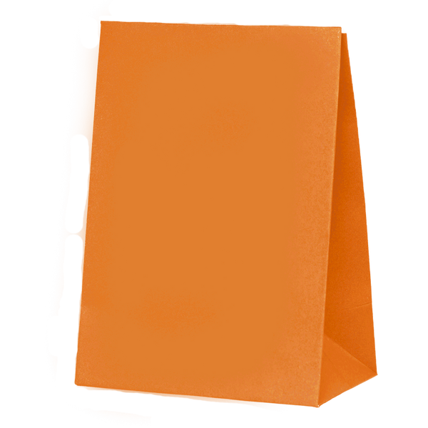 Paper Party Bag Tangerine 18cm x 13cm x 8cm 10pk #6300TGP