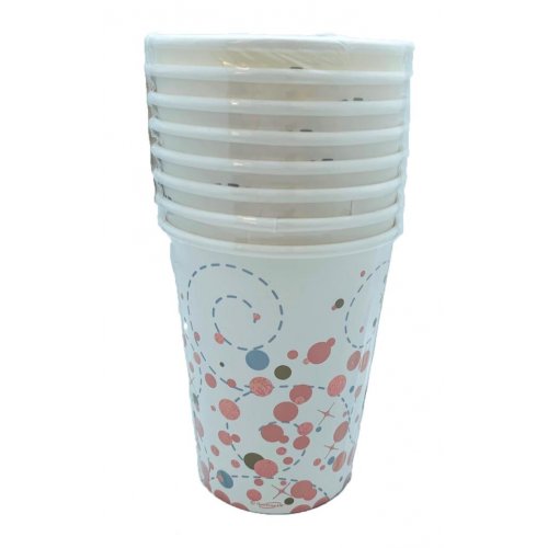 9oz Paper CUP Sparkle Fizz Rose Gold 8Pk #AP635661