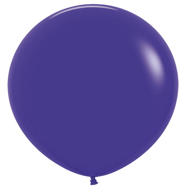 90cm Round Fashion VIOLET Plain Latex #7091051- Each