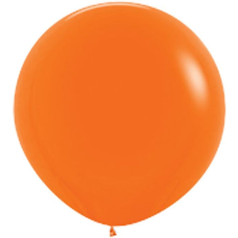90cm Round Fashion ORANGE Plain Latex #7091061- Each