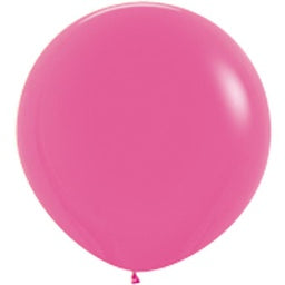 90cm Round Fashion FUCHSIA Plain Latex #7091133- Each