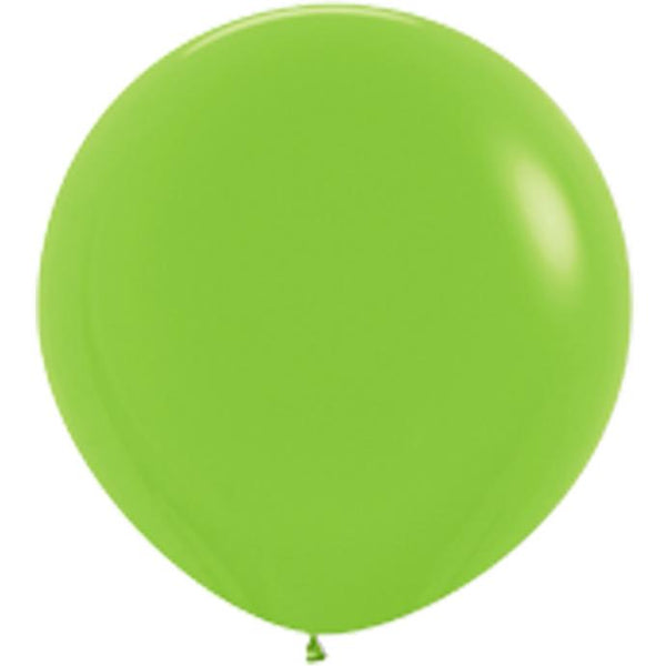 90cm Round Fashion LIME GREEN Plain Latex #7091165- Each