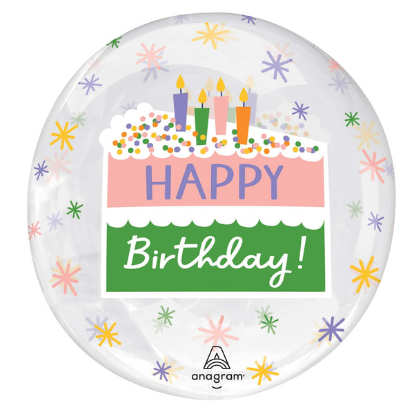 Crystal CLEARZ  Happy BIRTHDAY Cake Slice 20