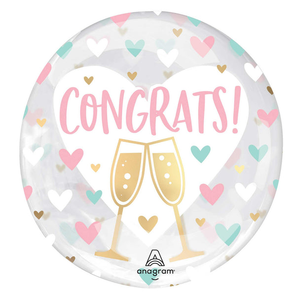 Crystal CLEARZ CONGRATS Hearts 20