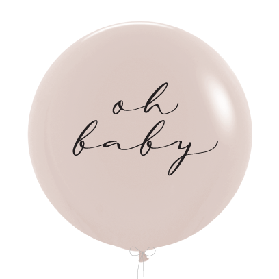 90cm Latex Gender Reveal Oh Baby ... White Sand pack of 1 #FS79620921