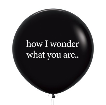 90cm Latex Gender Reveal How I wonder What You Are ... Black pack of 1 #FS79620922