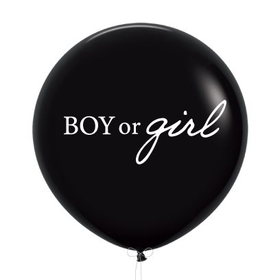 90cm Latex Gender Reveal Boy or Girl ... Black pack of 1 #FS79620924