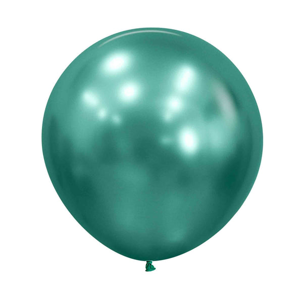 60cm Latex Round Plain Sempertex REFLEX Aurora GREEN #20019390- Pack of 3