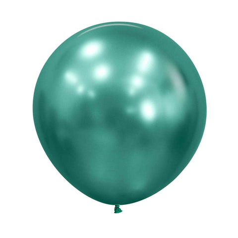 60cm Latex Round Plain Sempertex REFLEX Aurora GREEN #20019390- Pack of 3