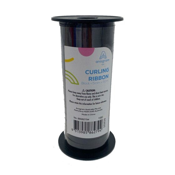 METALLIC Ribbon 50m x 5mm BLACK each #88062794