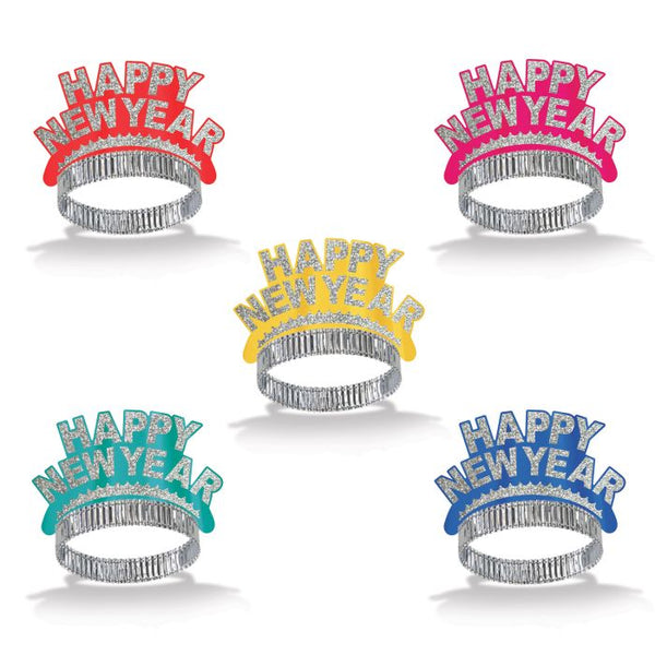 Happy New Year Tiaras - Assorted #88751-Each