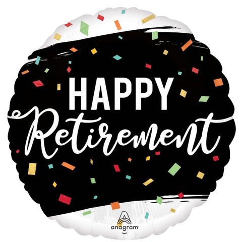 45cm Round Foil Happy RETIREMENT #48364- Each (Pkgd.)