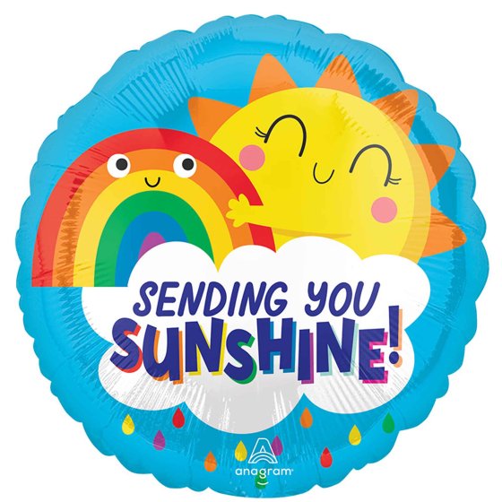 45cm Round Foil Sending You SUNSHINE #47880- Each (Pkgd.)