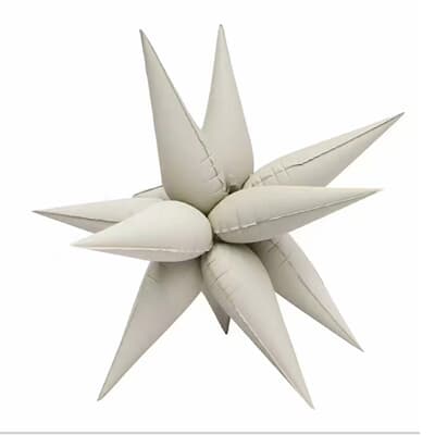 68cm - Starburst Foil Balloons MATTE WHITE SAND 68cm BBQSTBMWH