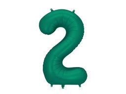 86cm Foil Number TWO Bottle Green #FB1S-2  each packaged