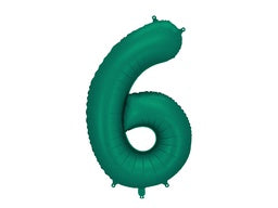 86cm Foil Number SIX Bottle Green #FB1S-6 each packaged