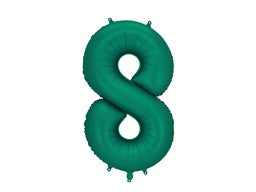 86cm Foil Number EIGHT Bottle Green #FB1S-8 each packaged