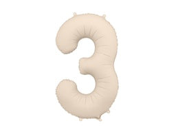 86cm Foil Number THREE Light Warm Grey #3013J
