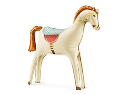86cm x 73cm Foil Shape Balloon HORSE Beige #FB275