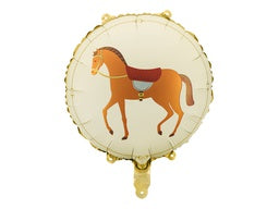 45cm Party Deco Foil Balloon Round HORSE  #FB276