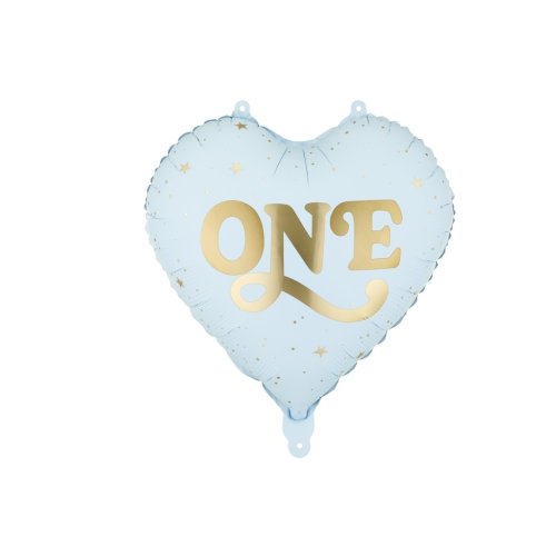 35cm Heart Foil  ONE  Light Blue #FB390001J - Each (Pkgd.)