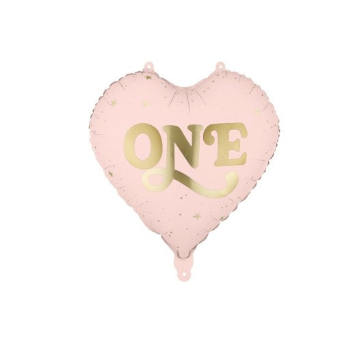 35cm Heart Foil  ONE  Light Pink #FB390081J - Each (Pkgd.)