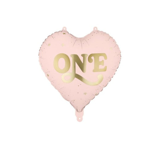 35cm Heart Foil  ONE  Light Pink #FB390081J - Each (Pkgd.)