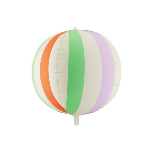 75cm Foil Shape Striped BALL #FB418 - Each (pkgd.)